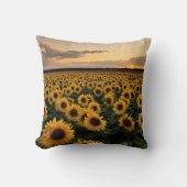 Flowers | Sunflower Field クッション (正面)