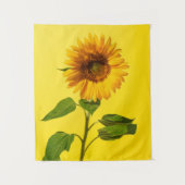 Flowers | Sunflower on Yellow タペストリー (正面)