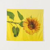 Flowers | Sunflower on Yellow タペストリー (正面(横))