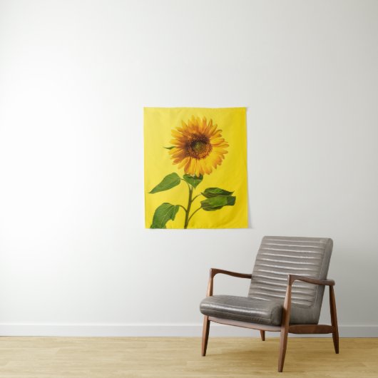 Flowers | Sunflower on Yellow タペストリー (インサイチュ)