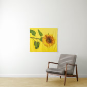 Flowers | Sunflower on Yellow タペストリー (インサイチュ(横))