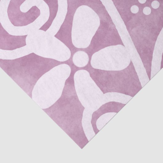 Flowers Swirls Dusty Pink White Pattern Decoupage 薄葉紙 (詳細)
