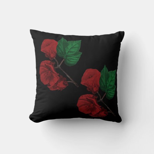  Flowers Throw Pillow クッション (正面)