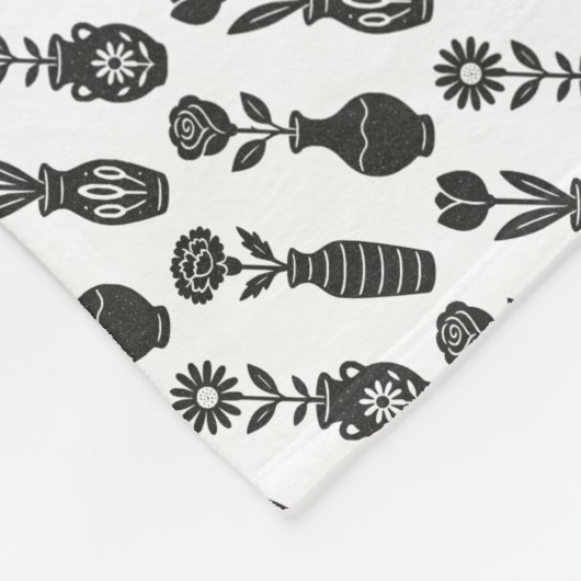 Flowers Vases  フリースブランケット (角)