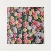 Flowers wall background vintage style.  タペストリー (正面(横))