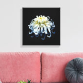 Flowers | White Chrysanthemum キャンバスプリント (インサイチュ (リビング))