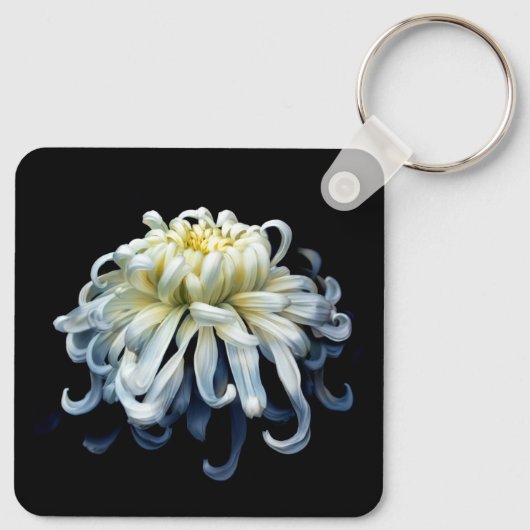 Flowers | White Chrysanthemum キーホルダー (裏面)