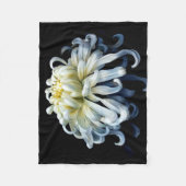 Flowers | White Chrysanthemum フリースブランケット (正面)