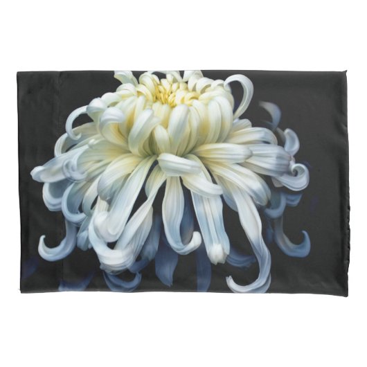 Flowers | White Chrysanthemum 枕カバー (正面)