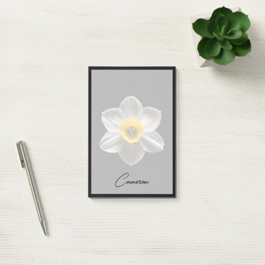 Flowers | White Daffodil Flower ポストイット (オフィス)