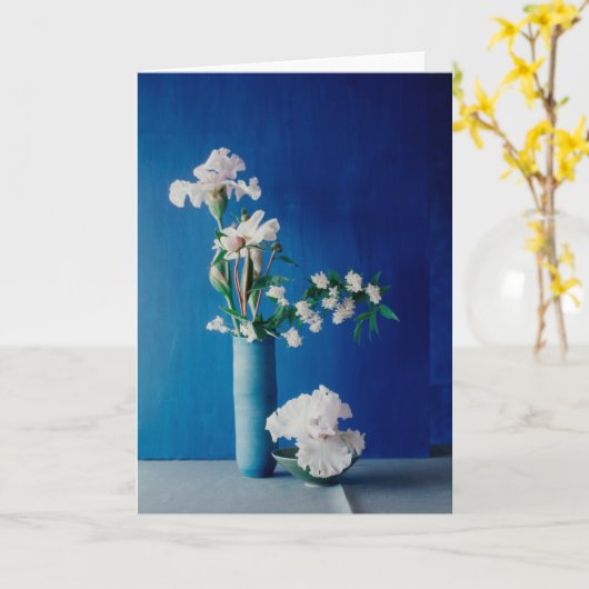 Flowers | White Iris in Vase カード (黄色い花)