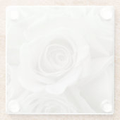 Flowers | White Roses ガラスコースター (裏面)