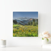 Flowers | Wildflowers Silverton Colorado スクエア壁時計 (ホーム)