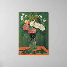Flowers with Ivy by Henri Rousseau,ヴィンテージフローラ キャンバスプリント