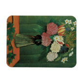 Flowers with Ivy by Henri Rousseau,ヴィンテージフローラ マグネット (横)