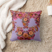 Flowers Zinnia Bouquet Maureen Girard Colorful クッション (ブランケット)