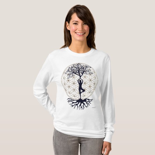 Flowertree of Life Longsleeve Tシャツ (正面フル)