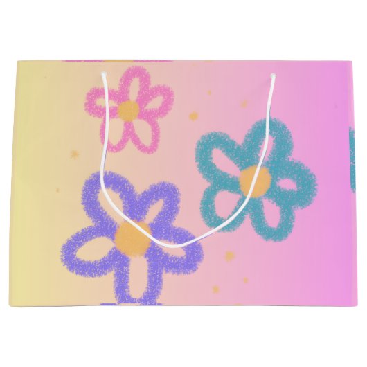 Flowery cute Gift bag ラージペーパーバッグ (正面)