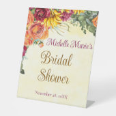 Flowery Fall Bridal Shower 台座サイン (正面)
