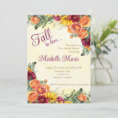 Flowery Fall Bridal Shower Invitation 招待状 (スタンド正面)