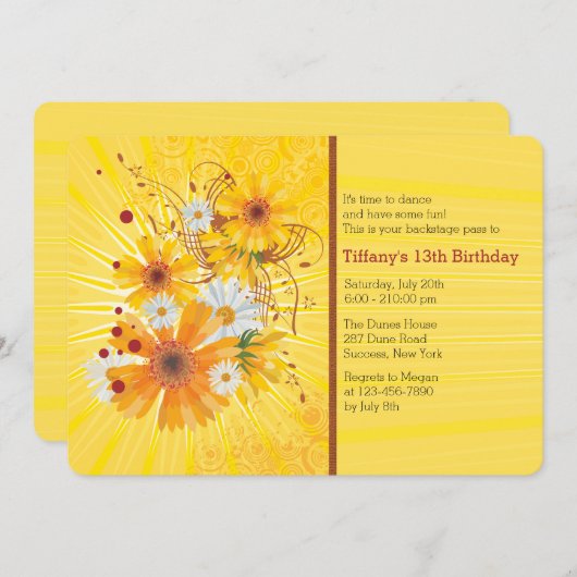 Flowery Notes招待状 招待状 (正面/裏面)