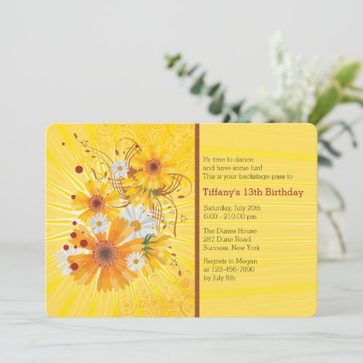 Flowery Notes招待状 招待状 (スタンド正面)