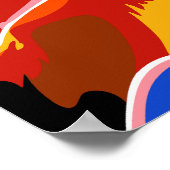 Flowing Abstract Forms with Bold Colors ポスター (角)