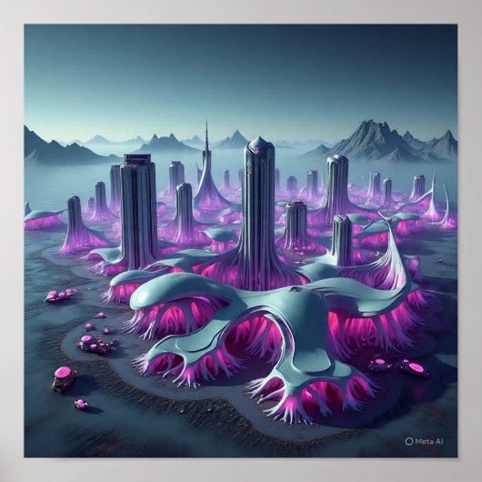 Flowing Alien City Architecture ポスター (正面)