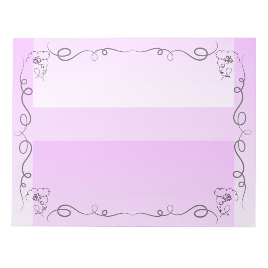 Flowing Beauty Lavender Large Notepad ノートパッド (正面)
