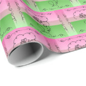 Flowing Beauty: Roselle Line Art Gift Wrap Roll ラッピングペーパー (ロールコーナー)