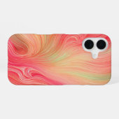 Flowing Color Harmony Abstract Strokes Phone Case iPhone 16ケース (裏面横)