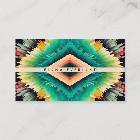 Flowing Color Unique Profile Name Contact 予約カード (正面)