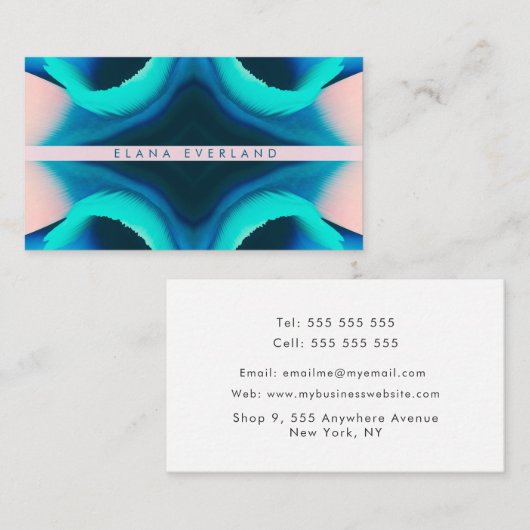 Flowing Color Unique Profile Name Contact 予約カード (正面/裏面)