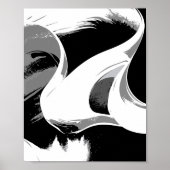 Flowing Curves in Black, White, and Gray ポスター (正面)