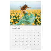 Flowing Dresses in Bloom – 2026 Calendar カレンダー (1月 2026)