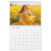 Flowing Dresses in Bloom – 2026 Calendar カレンダー (3月 2027)