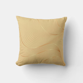 Flowing Gold Lines Luxury Abstract Background Art クッション