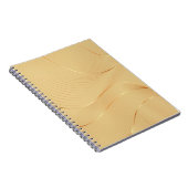 Flowing Gold Lines Luxury Abstract Background Art ノートブック (右側)