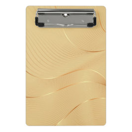 Flowing Gold Lines Luxury Abstract Background Art ミニクリップボード