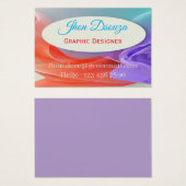 Flowing Gradient Waves with Center Frame, Business (正面&裏面)