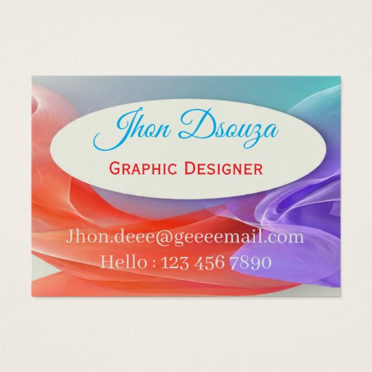 Flowing Gradient Waves with Center Frame, Business (正面)