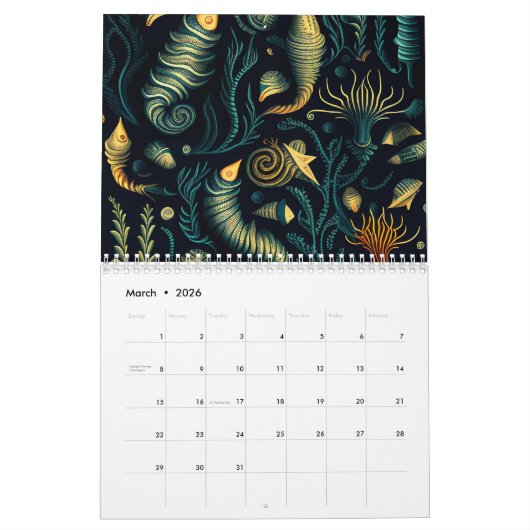 Flowing Harmony カレンダー (3月 2026)