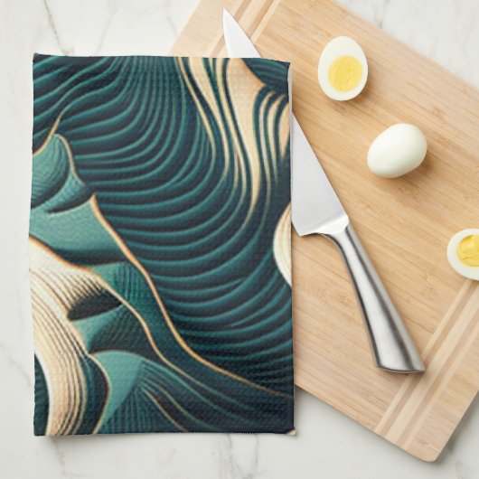 Flowing Harmony キッチンタオル (四つ折り)