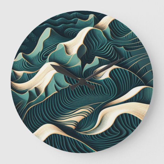 Flowing Harmony ラージ壁時計 (正面)