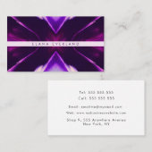 Flowing Ink Purple Profile Name Contact 予約カード (正面/裏面)