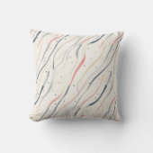 Flowing Lines and Dots Pattern クッション (正面)