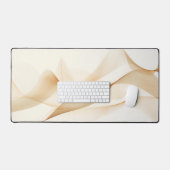 Flowing lines background in sepia shades デスクマット (キーボード&マウス)