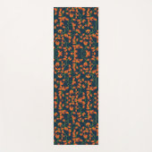  Flowing Orange Floral Pattern ヨガマット (正面)