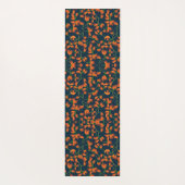  Flowing Orange Floral Pattern ヨガマット (裏面)