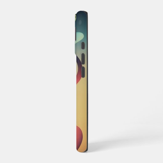 Flowing Pickleball Court Energy Art Phone Case iPhone 16ケース (左側面)